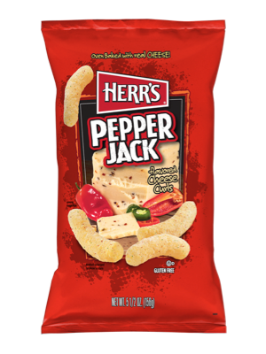 Herr´s Pepper Jack flavoured Cheese Curls (12 x 156g)